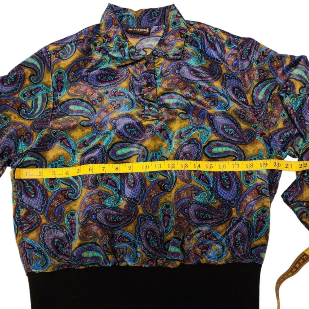 Vintage Paisley Blouse Size L - Picture 11 of 11